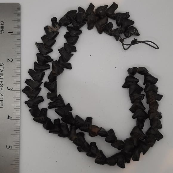 Vintage Oaxacan Barro Negro Black Clay Beads - Picture 3 of 5